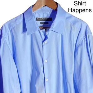 Perry & thrust🤺Ellis Light Blue Dress Shirt 100% Cotton XXL
